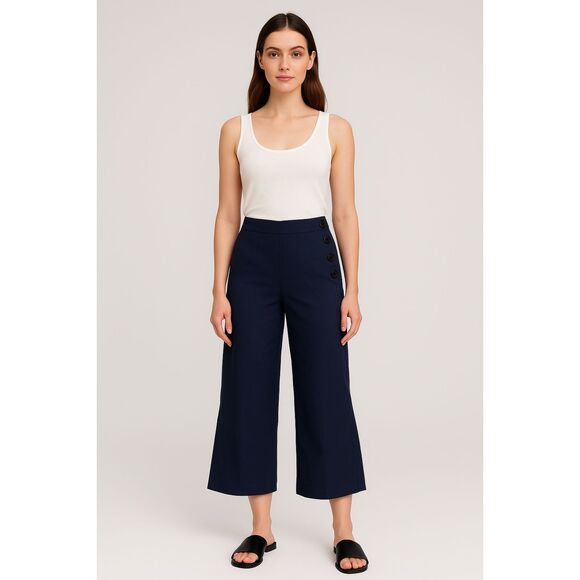 JASON WU Wide Leg Cropped Trouser Sz 4 - Picture 1 of 5